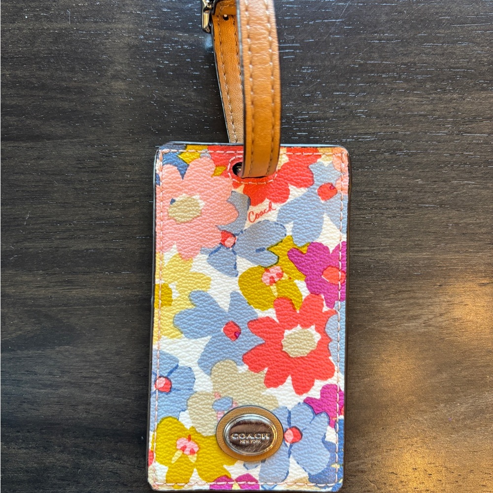 Coach Floral Luggage Tag